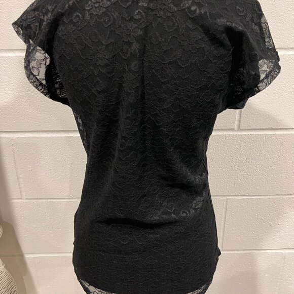 Express X-Small Sheer Sleeve Top – Elegant & Chic - Picture 6 of 7